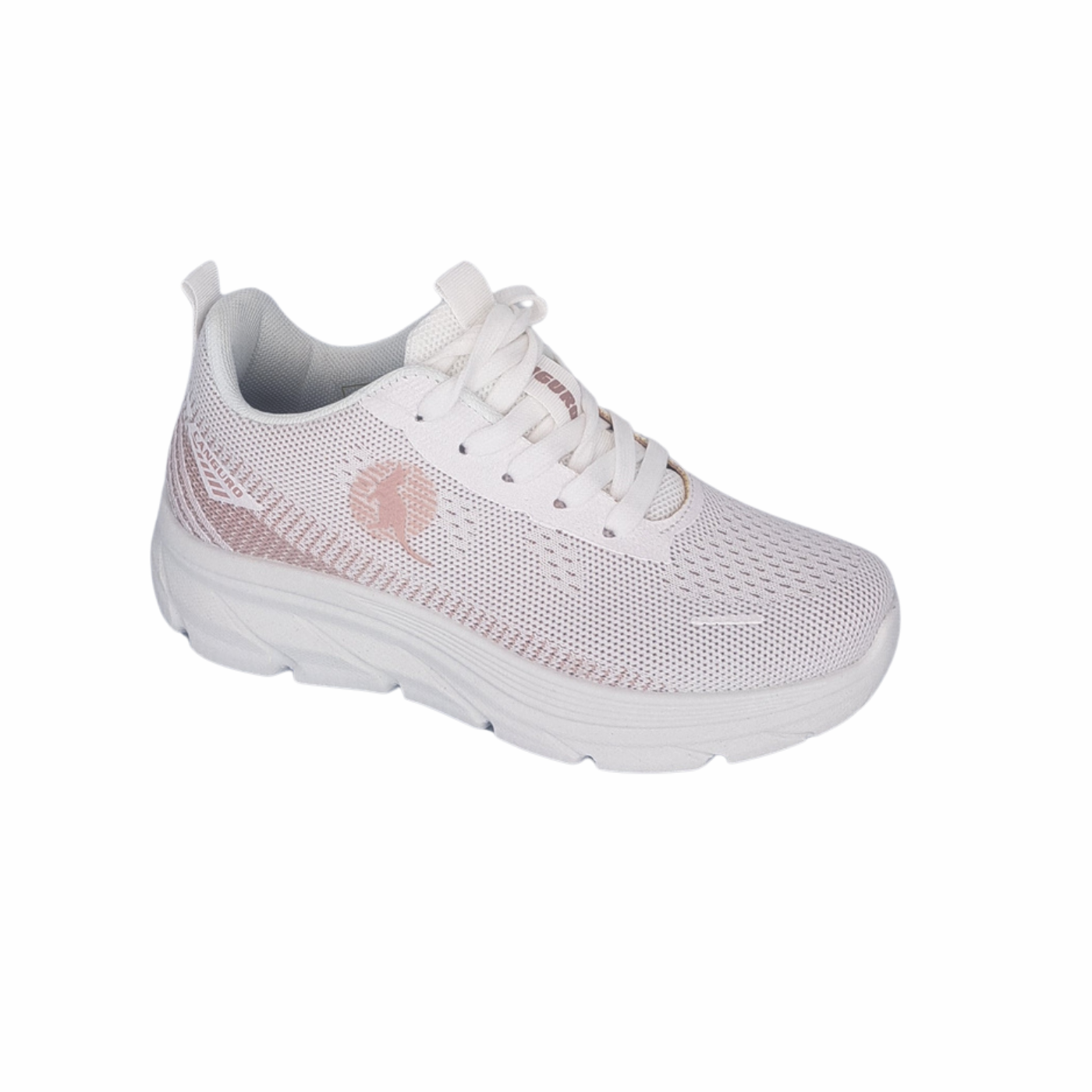 Canguro Γυναικεία Ανατομικά Sneakers Chunky - Λευκό με Rose Gold195
